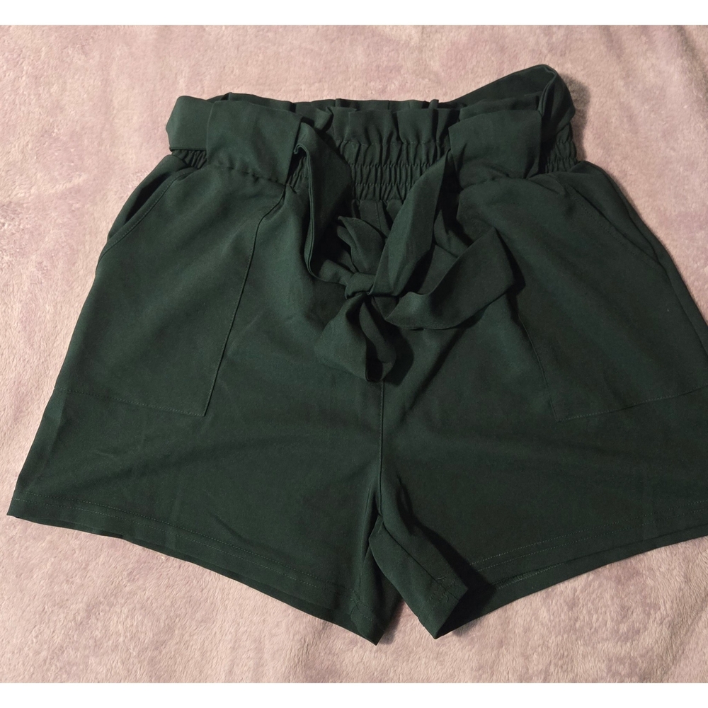 Grace Karin High Waist Dark Green Shorts